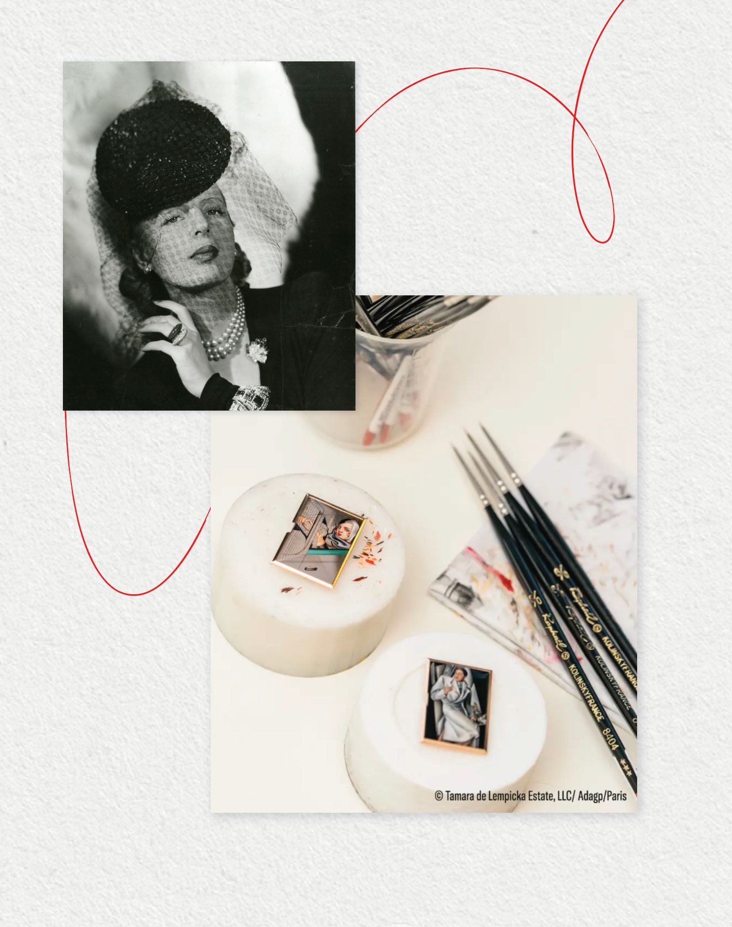 Universal Genève Cabriolet Lempicka montre inspirée de l’art avec pinceaux et portraits vintage d’atelier