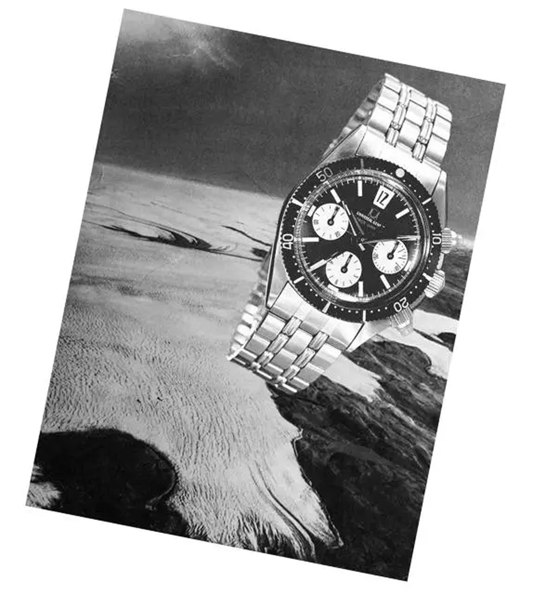 Universal Genève Space-Compax chronograph with rubber pushers, designed for water sports